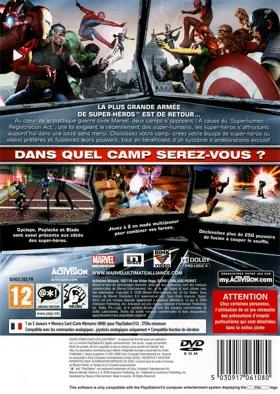 Marvel - Ultimate Alliance 2 box cover back